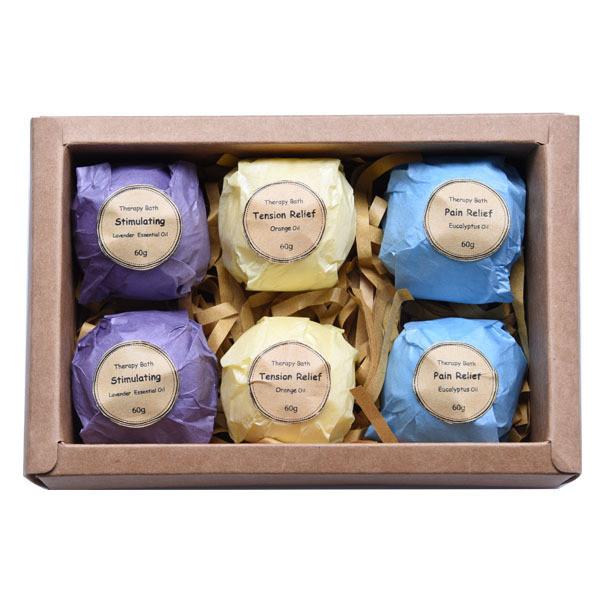 6 piece Natural Bubble Bath Bomb